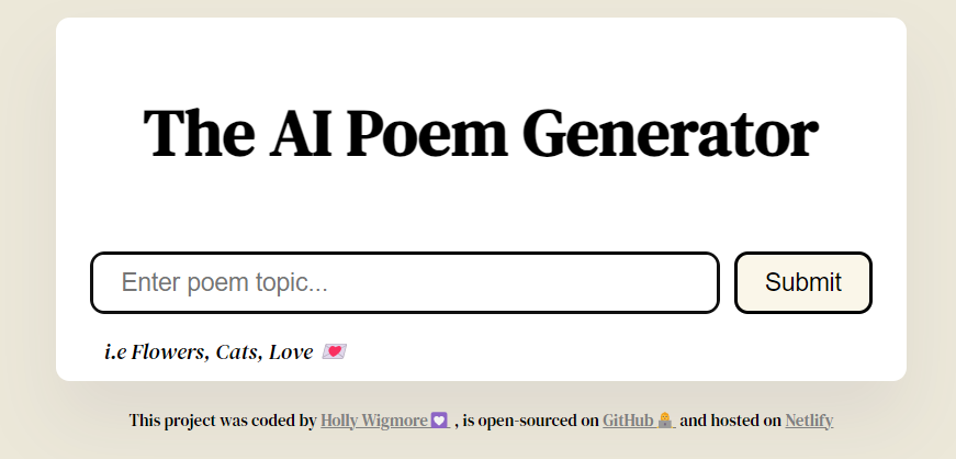 AI Poem Generator